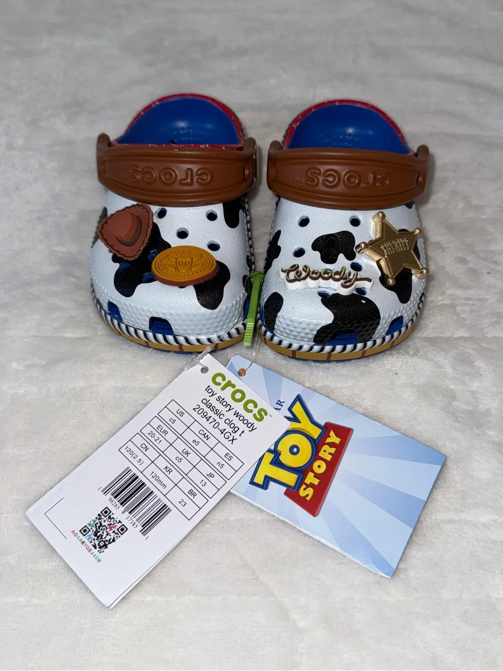 Crocs x Toy Story Woody Classic Clog Toddler C5 Disney Pixar NWT 209470-4GX